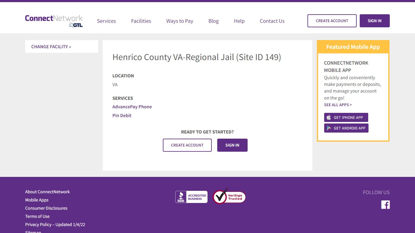 Henrico County VA-Regional Jail | ConnectNetwork