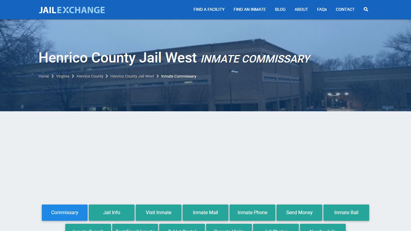 Henrico County Jail West Inmate Commissary - JAIL EXCHANGE